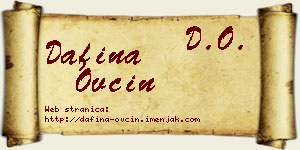 Dafina Ovcin vizit kartica